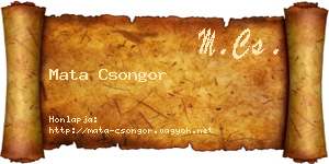 Mata Csongor névjegykártya